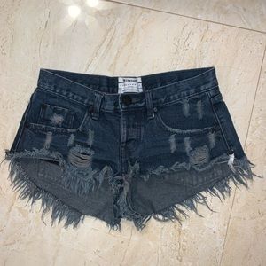 One Teaspoon Black Bonita Shorts
